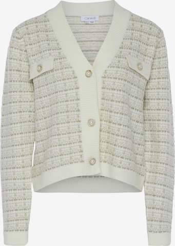 caneva Knit Cardigan in White: front