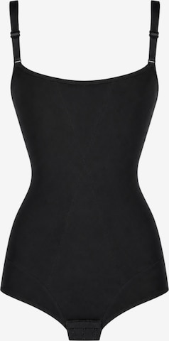 MILENKA - Body moldeador 'MILENKA shaping bodysuit with open chest' en negro: frente