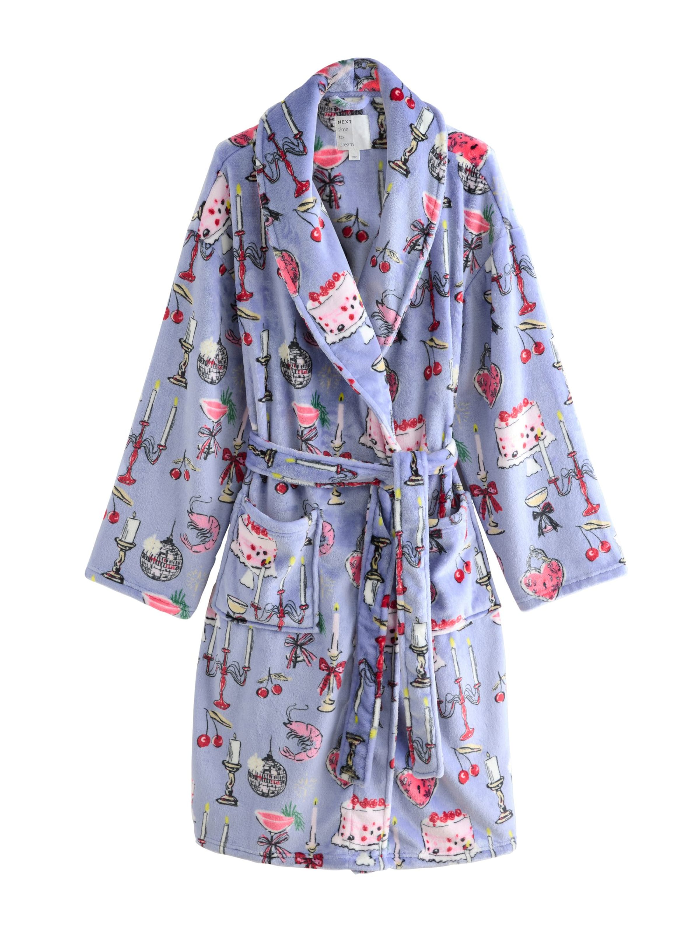 Halat de baie lung de la Next pe albastru: față