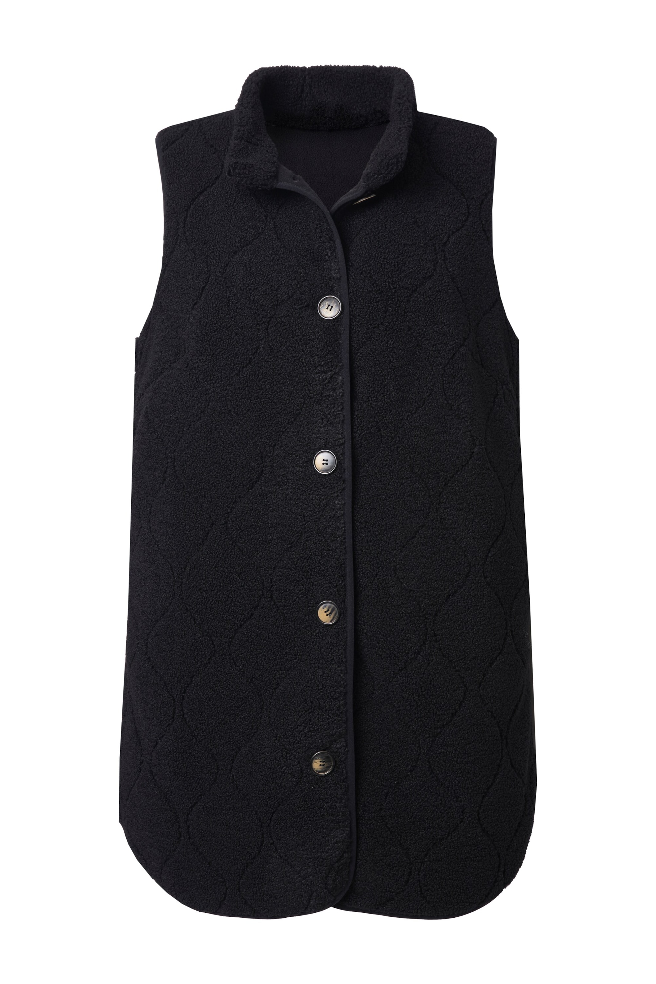 Ulla Popken Vest in Black: front