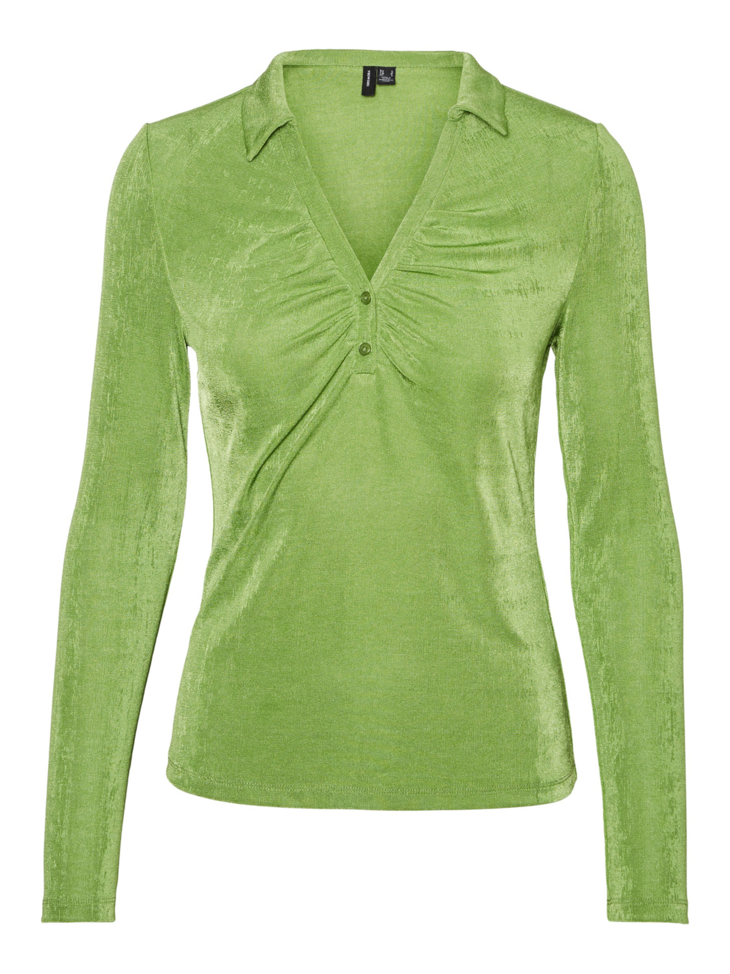 VERO MODA Shirt 'SLINKY' in Green: front