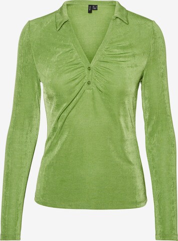 VERO MODA Μπλουζάκι 'SLINKY' σε πράσινο: μπροστά