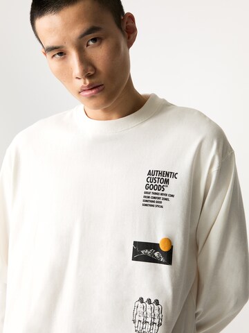 Pull&Bear Majica | bela barva