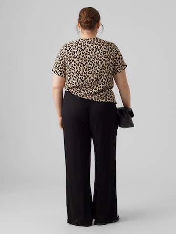 Vero Moda Curve Wide Leg Housut 'VMCMENNY' värissä musta