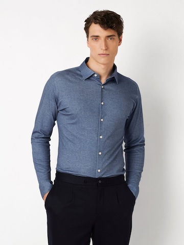 Coupe slim Chemise DESOTO en bleu : devant