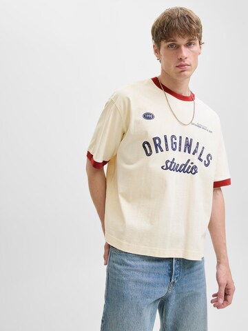 JACK & JONES T-Shirt in Beige