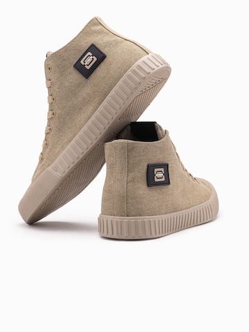 Ombre Sneakers hoog in Beige