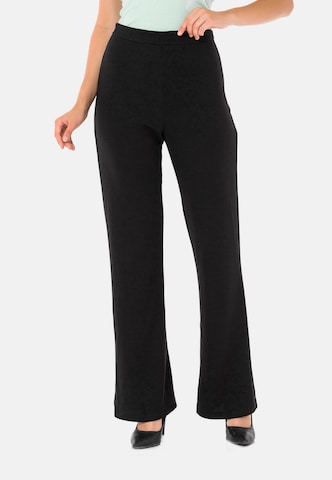 CIPO & BAXX Bootcut Stoffhose in Schwarz: Vorderseite