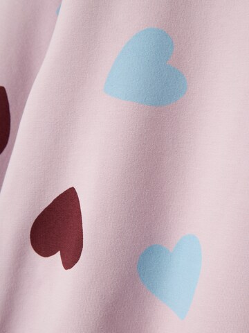 NAME IT Sweatshirt 'NMFSmile' i lila