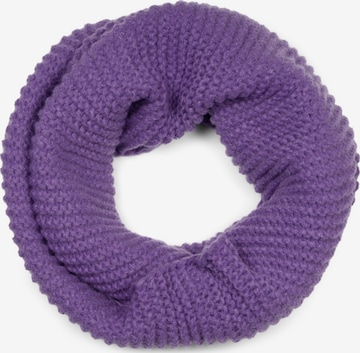 styleBREAKER Schlauchschal 'Strick Loop Wellenmuster' in Lila: Vorderseite