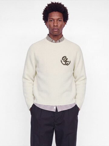 Pull-over 'JORFREDERIKSBERG' JACK & JONES en beige : devant