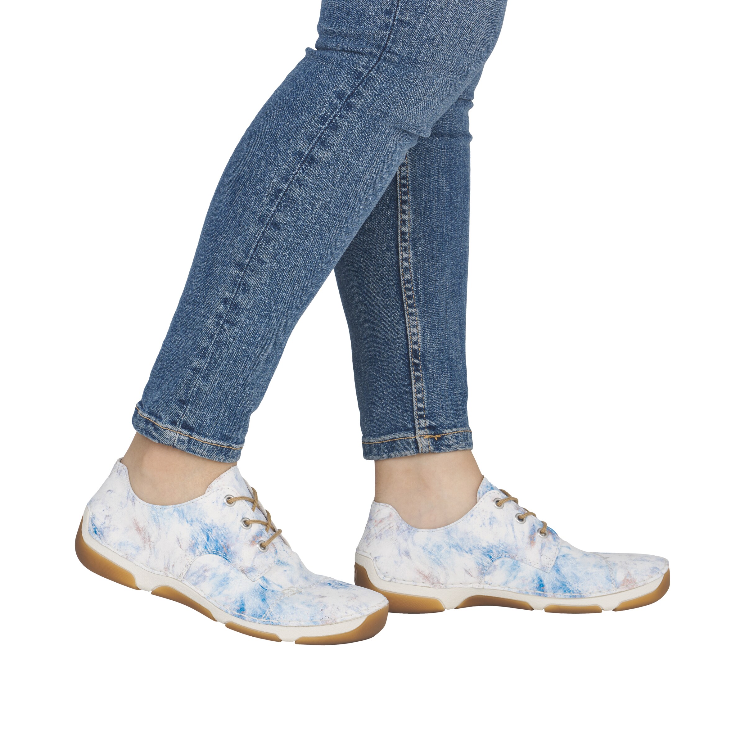 Rieker Athletic Lace-Up Shoes in White: front