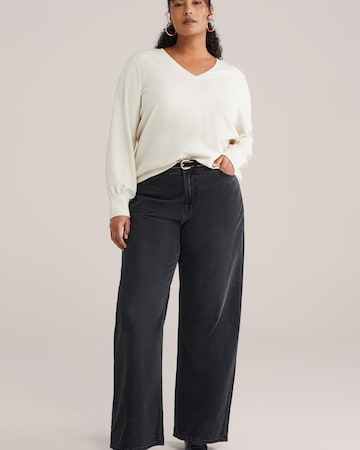 Pull-over WE Fashion en blanc