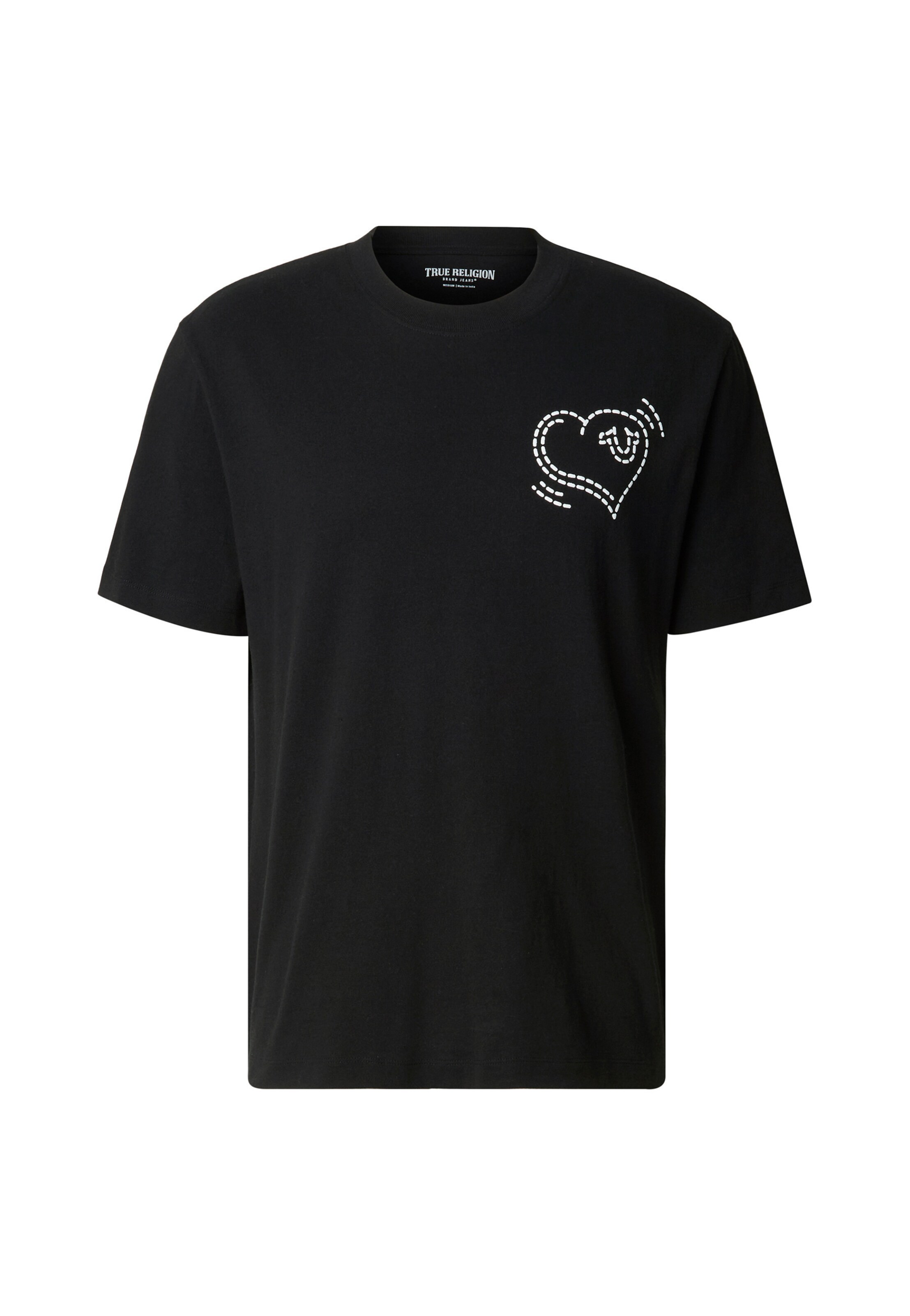 True Religion Shirt 'Puff Cat' in Zwart: voorkant