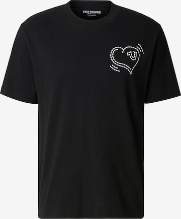 True Religion - Camisa 'Puff Cat' em preto: frente