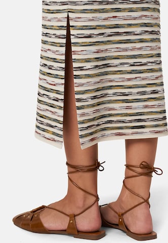 zero Strickrock mit Streifen in Beige