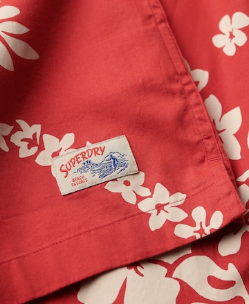Superdry Comfort fit Button Up Shirt in Red
