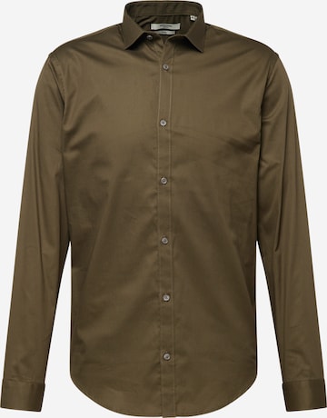 JACK & JONES Button Up Shirt 'CARDIFF' in Green: front