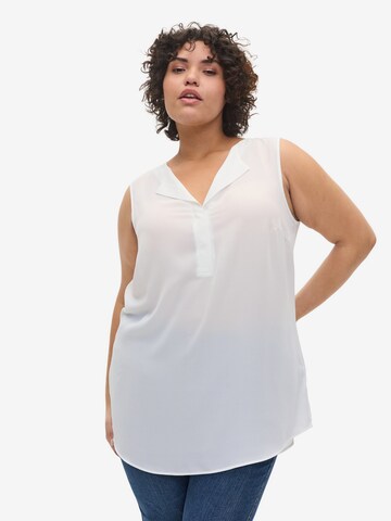 Zizzi Top 'Elucia' in White: front