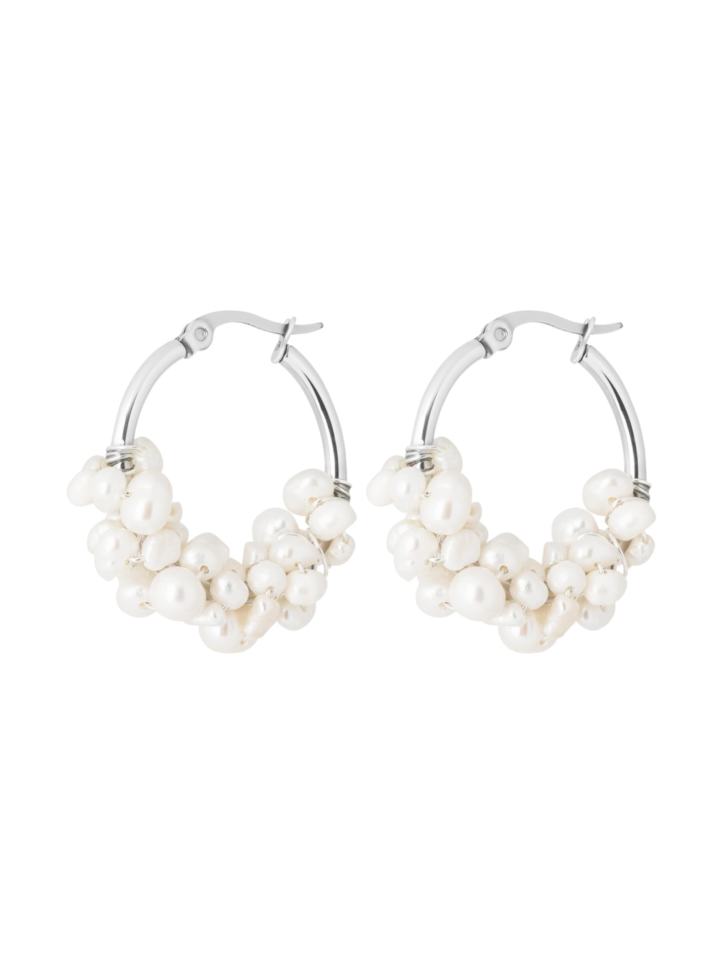 ROMANTICO ROMANTICO Earrings 'Louisa Perla' in Silver: front