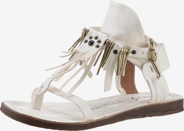 A.S.98 Strap Sandals in White: front