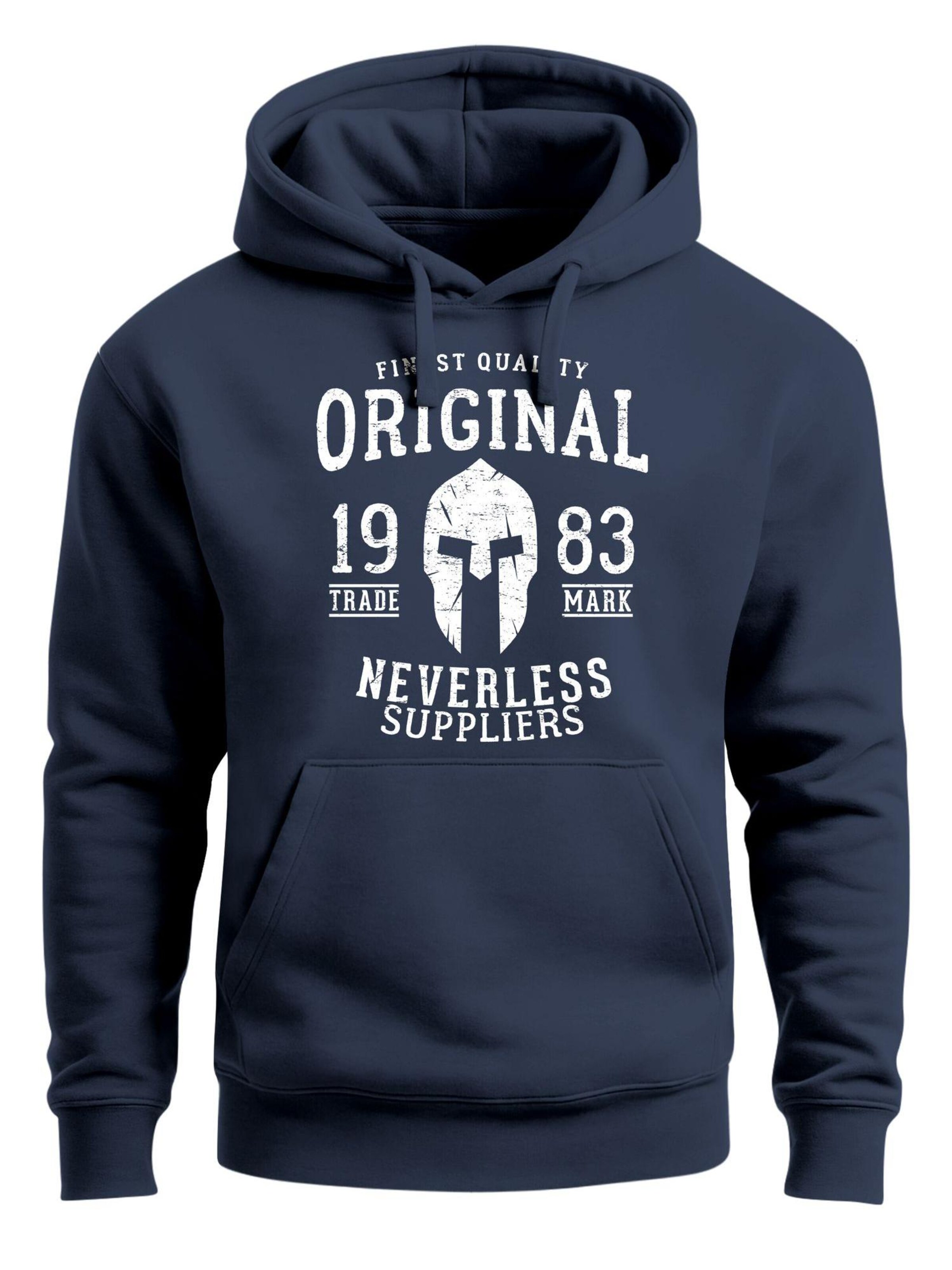 Neverless Sweatshirt 'Gladiator' in Blue: front