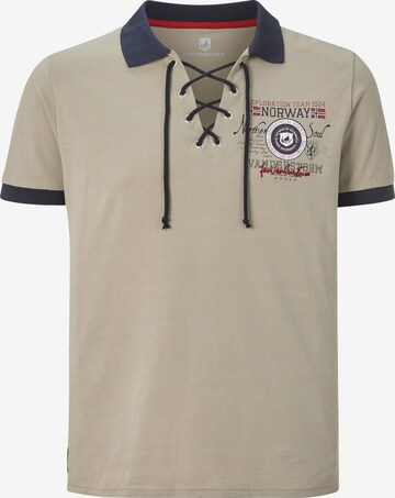 T-Shirt 'Faste' Jan Vanderstorm en beige : devant