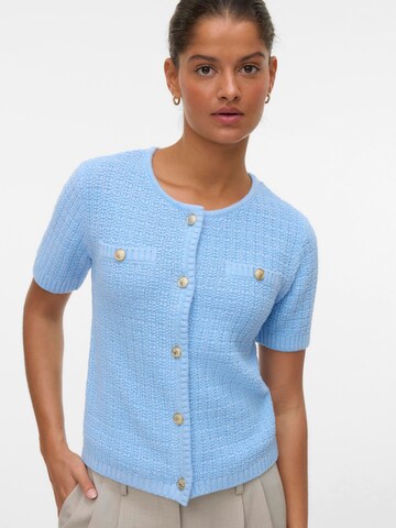 VERO MODA Knit cardigan 'VMHarva' in Blue: front