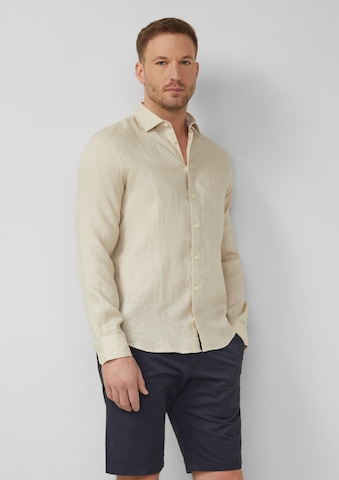 Coupe regular Chemise s.Oliver en beige : devant