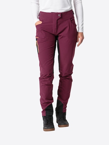 VAUDE Regular Outdoor trousers 'Qimsa' in Red: front