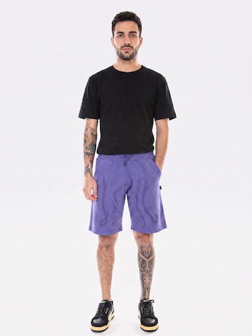 Baggy Pantalon 'Dyed Ametista Shorts' Octopus en violet