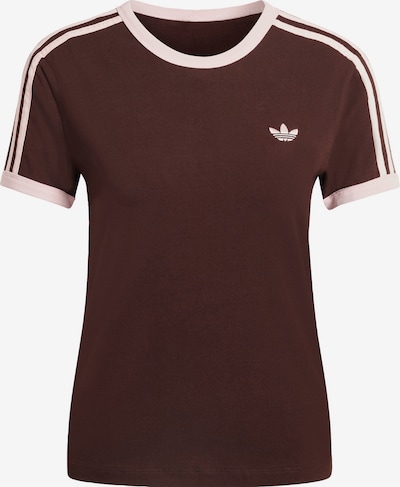Marškinėliai '3 STRIPES SLIM' iš ADIDAS ORIGINALS, spalva – šokolado spalva / rožinė, Prekių apžvalga