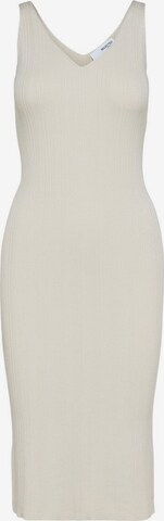 SELECTED FEMME Stickad klänning 'TRIXIE' i beige: framsida