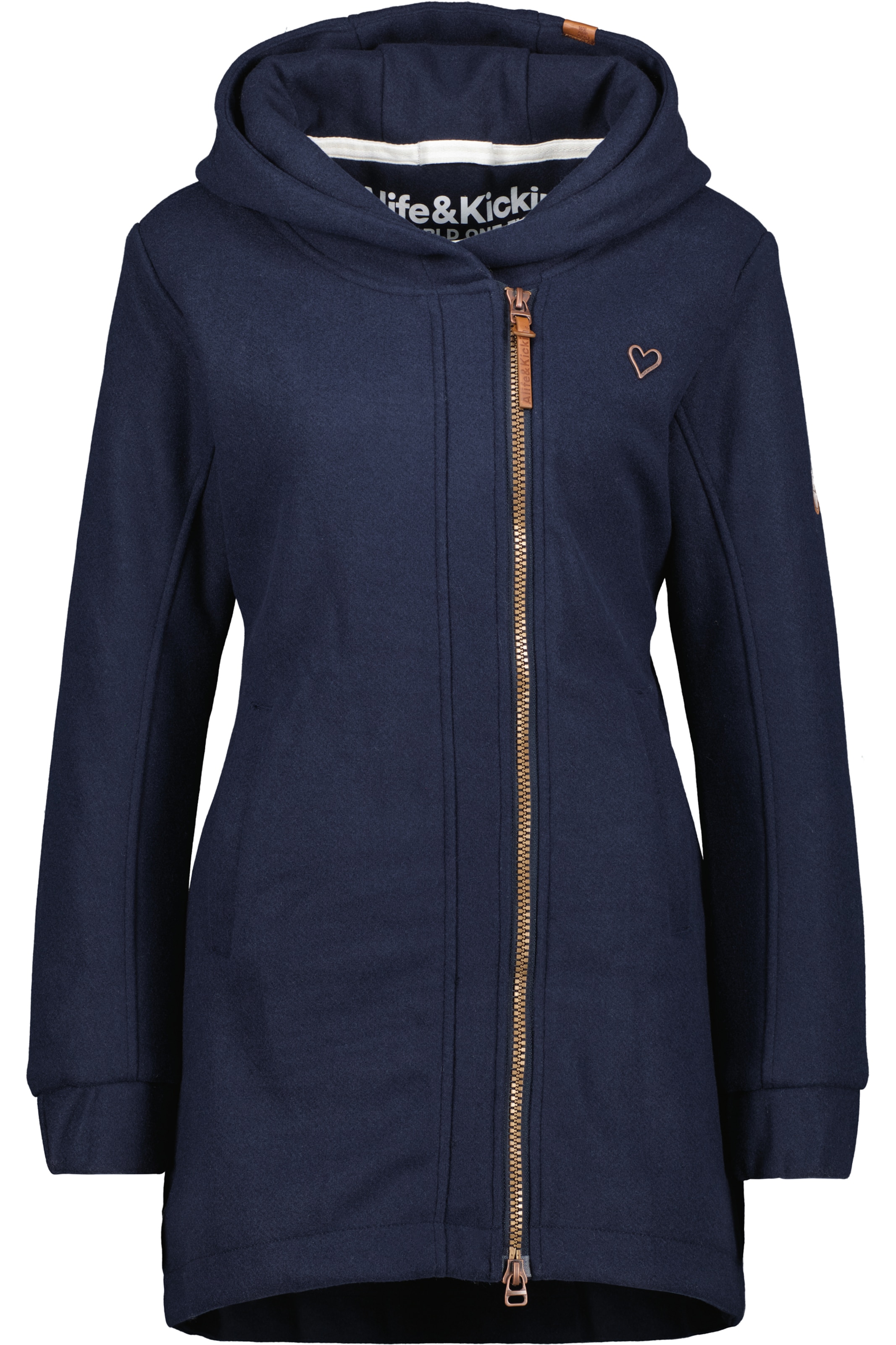 Manteau mi-saison 'CarlinaAK' alife & kickin en bleu : devant