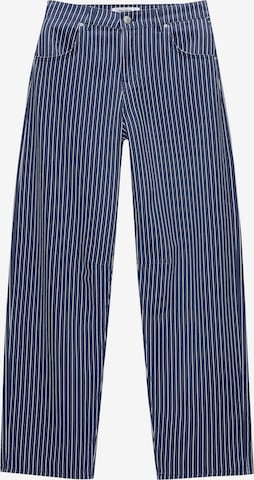 Pull&Bear Wide leg Jeans in Blue: front