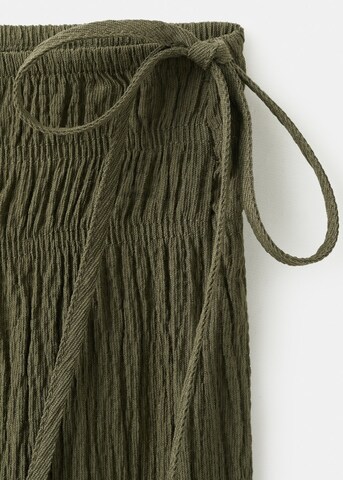 MANGO TEEN Tapered Pants 'Fold' in Green