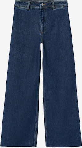 Wide leg Jeans 'Catherin' de la MANGO pe albastru: față