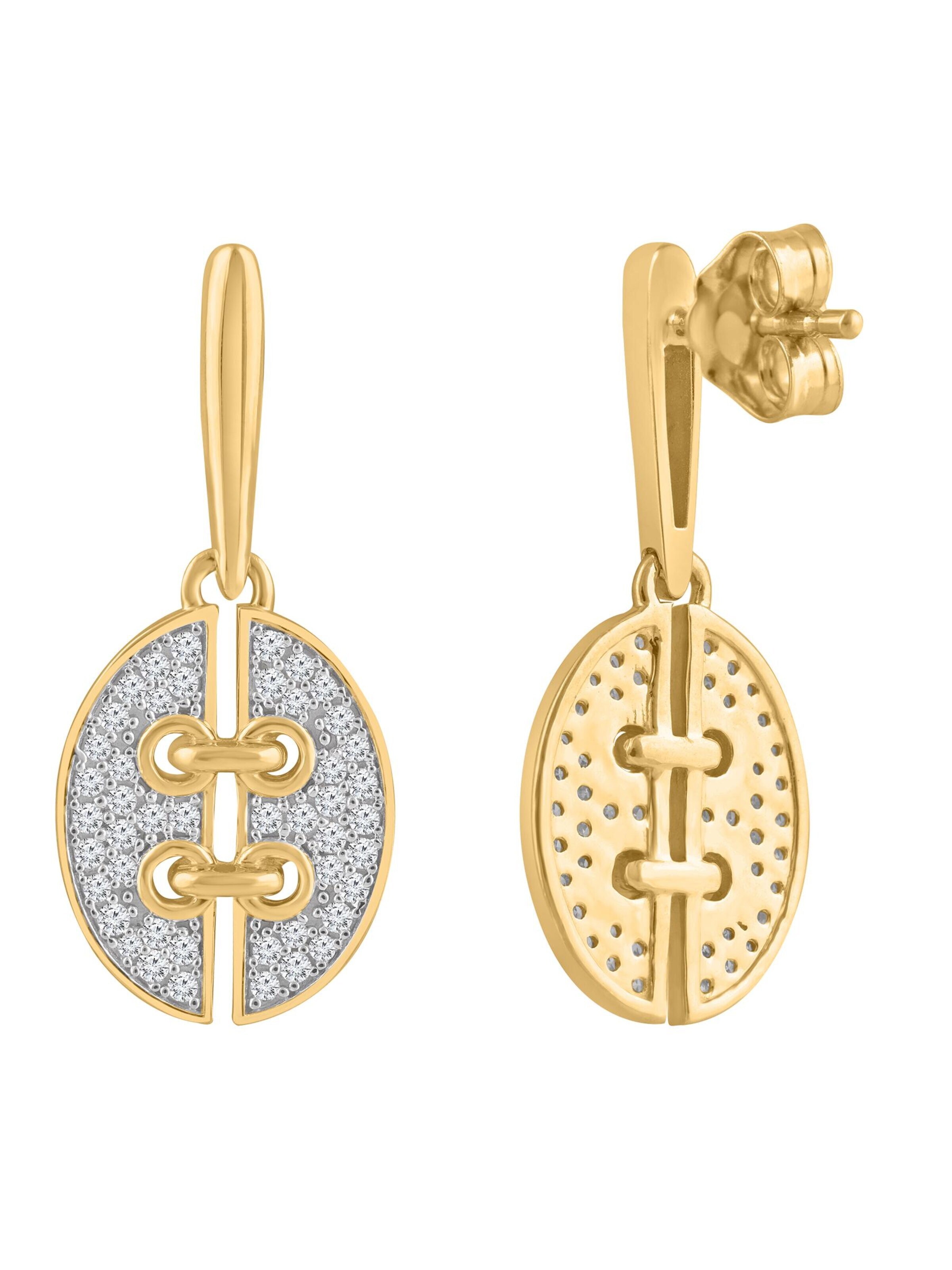 Diamant Exquis Oorbellen in Goud