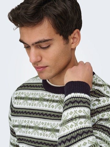 žalia Only & Sons Megztinis 'ONSHARRY'