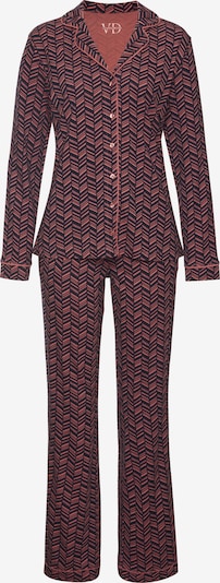 Pižama 'Dreams' iš VIVANCE, spalva – rūdžių raudona / juoda, Prekių apžvalga