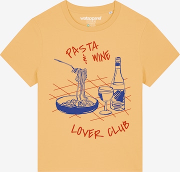Watapparel T-Shirt 'Pasta Lover Club' in Gelb: Vorderseite