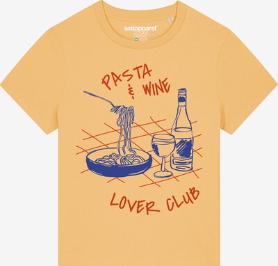 Watapparel T-Shirt 'Pasta Lover Club' in XXL in blau / hellgelb / rot, Produktansicht