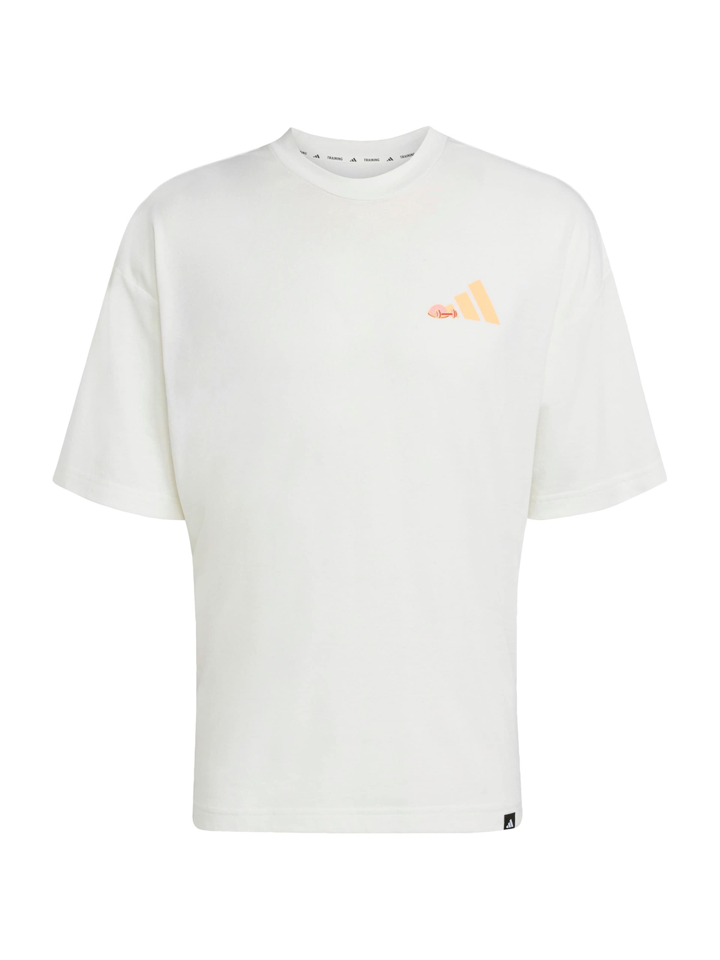 ADIDAS PERFORMANCETehnička sportska majica 'GFX Joy Q3' - bijela boja: prednji dio