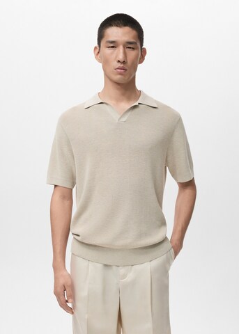 MANGO MAN Shirt 'Lino-H' in Beige: front