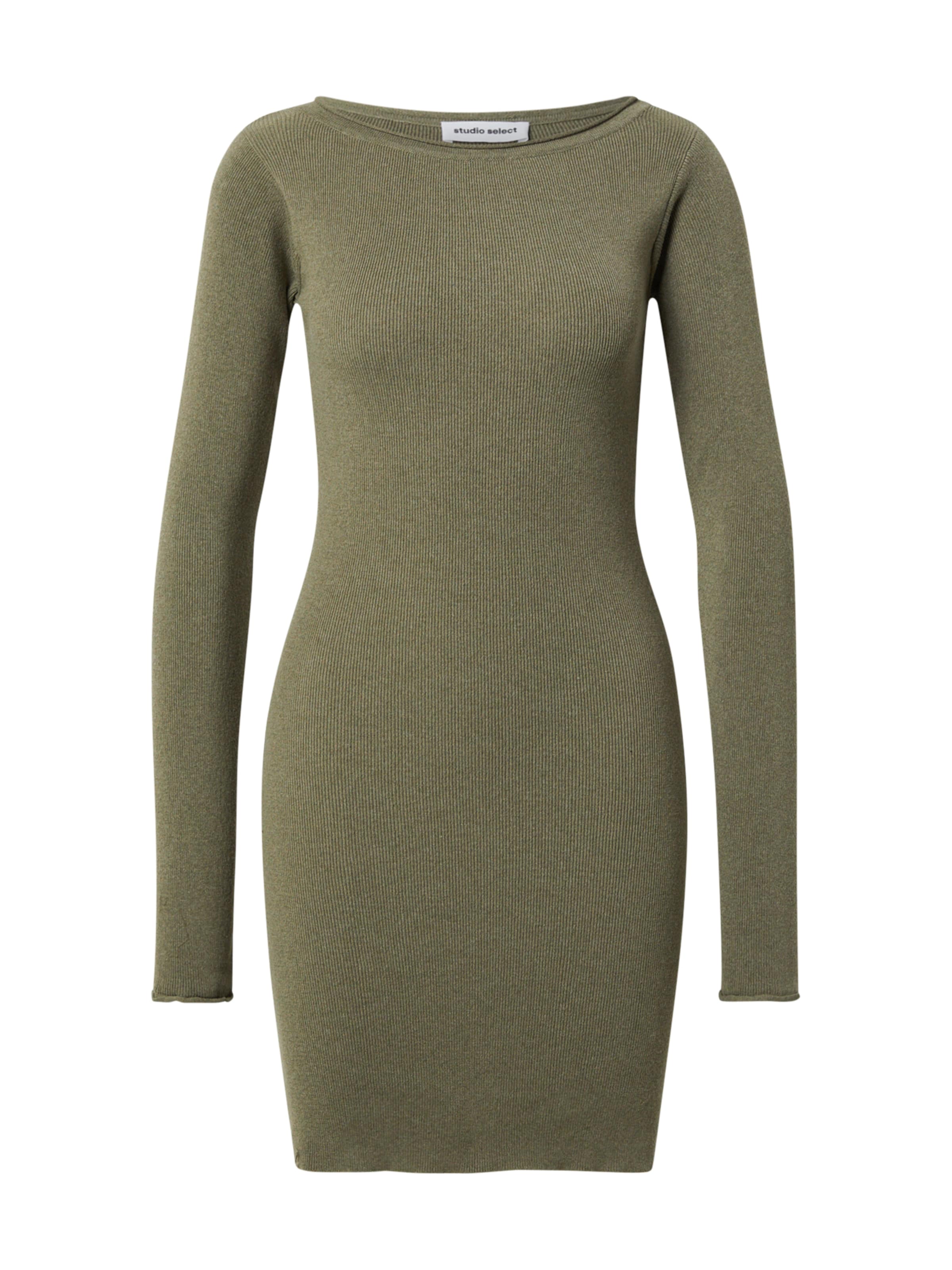 Robes en maille 'Kasha' studioselect en vert : devant