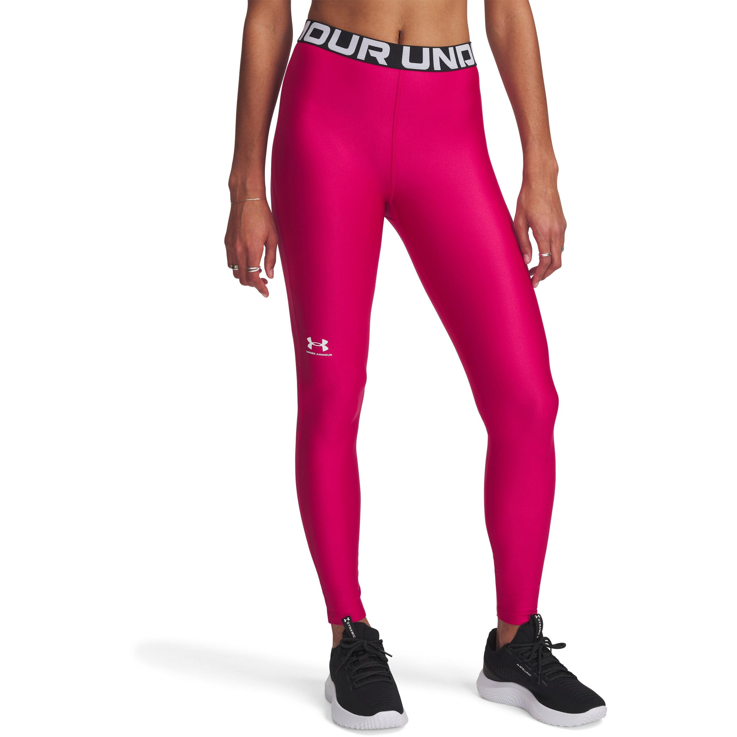 UNDER ARMOUR Skinny Workout Pants 'Authentics' in Pink: front