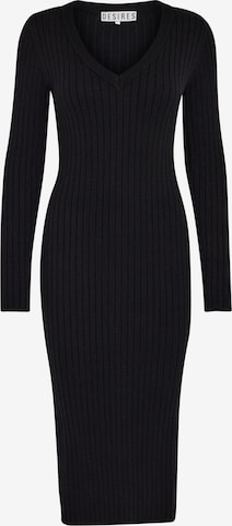 DESIRES Úpletové šaty 'Robe Amabel' – černá: přední strana