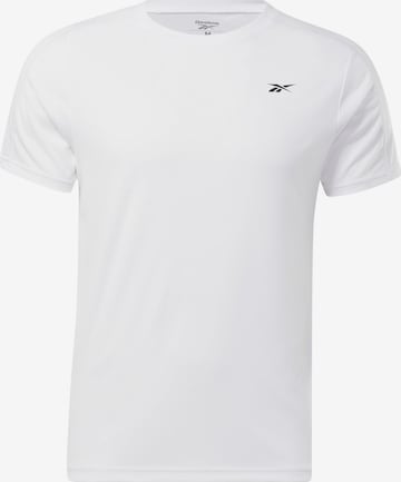 T-Shirt fonctionnel Reebok en blanc : devant