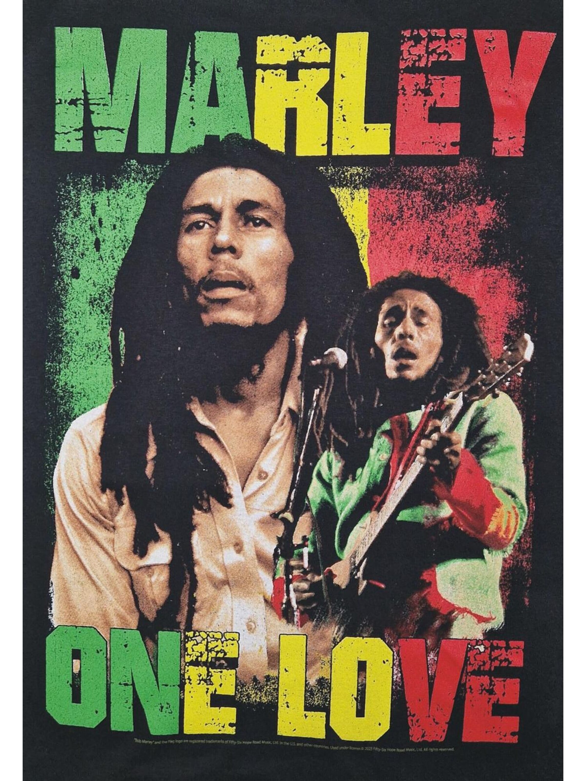 Maglietta 'Bob Marley One Love Stage T-Shirt' di Bob Marley in nero