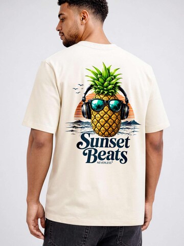 Neverless Shirt 'Sunset Beats' in Beige